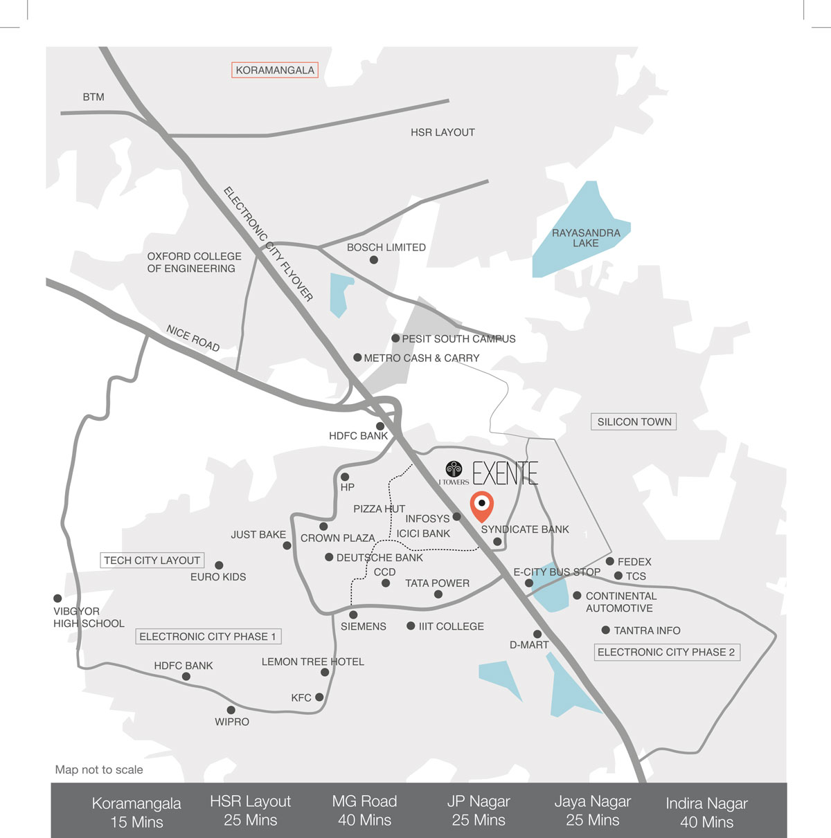 Kolte Patil i-Towers Exente Location Map