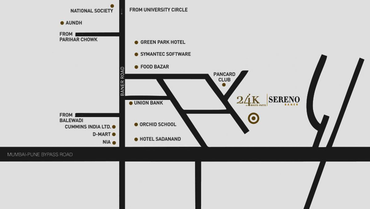 Kolte Patil 24k Sereno Location Map