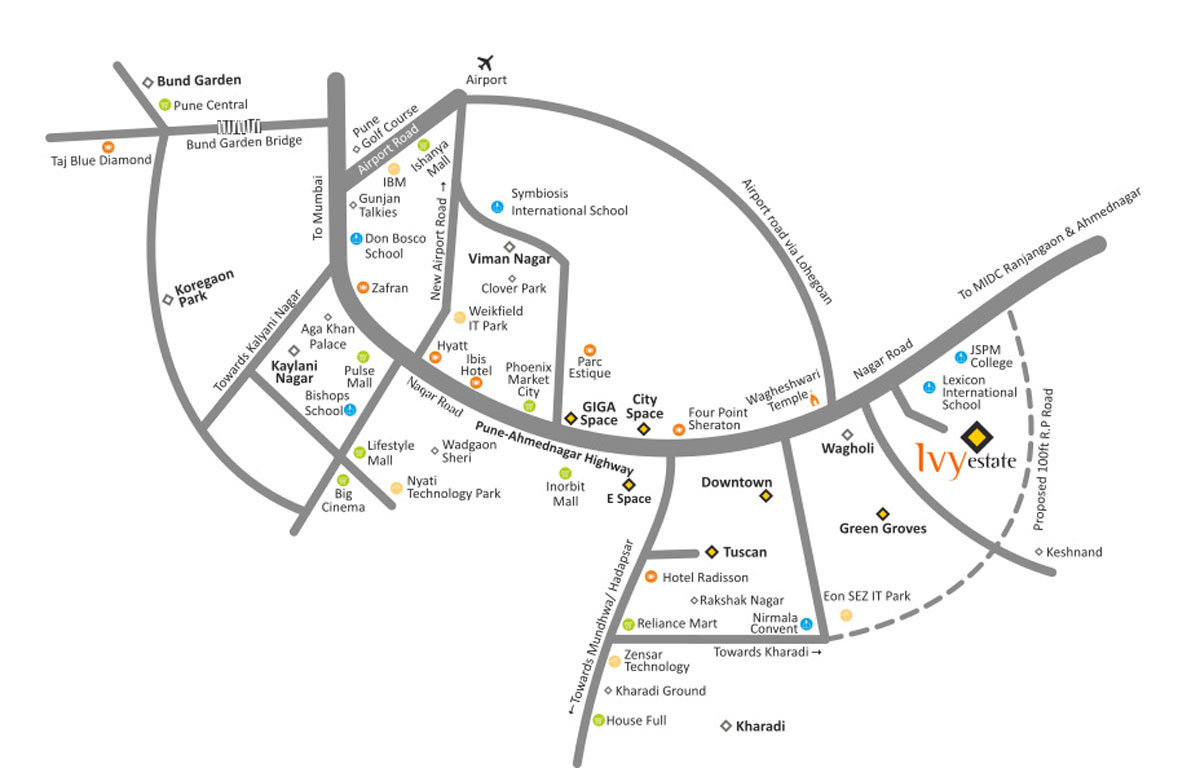 Kolte Patil Ivy Apartments Location Map