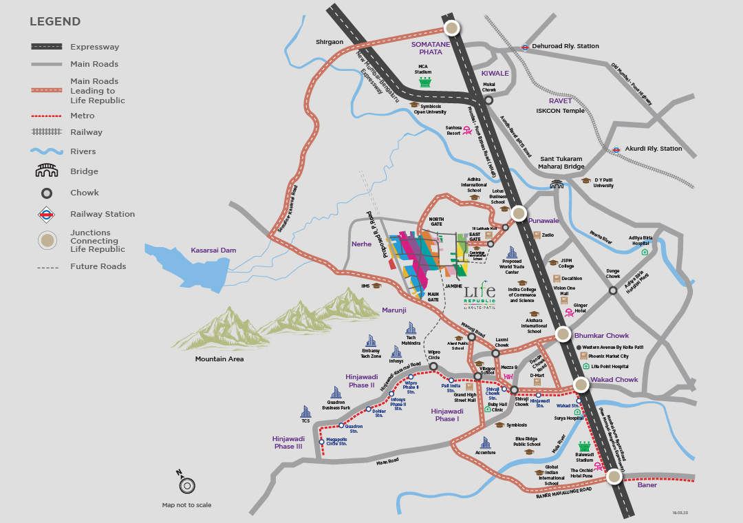 Kolte Patil Life Republic Aros Location Map