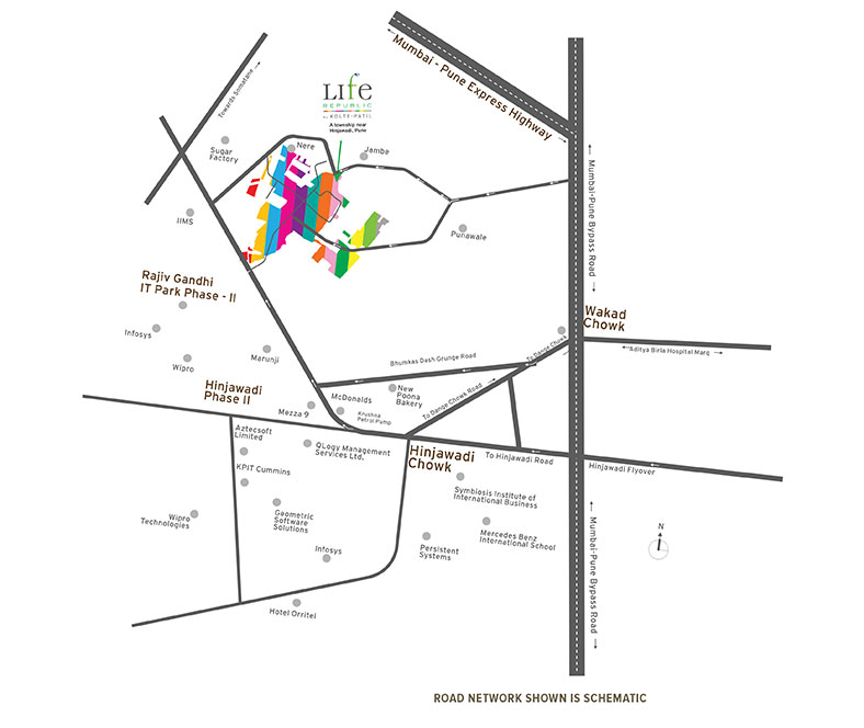 Kolte Patil Tuscan Parkland Location Map